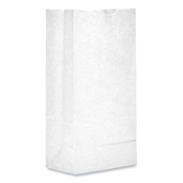 Grocery Paper Bags, 35 lb Capacity, #10, 6.31" x 4.19" x 13.38", White, 500 Bags - Image 3
