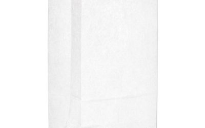 Grocery Paper Bags, 40 lb Capacity, #12, 7.06″ x 4.5″ x 13.75″, White, 500 Bags