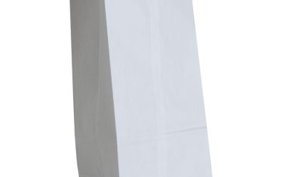 Grocery Paper Bags, 40 lb Capacity, #16, 7.75″ x 4.81″ x 16″, White, 500 Bags