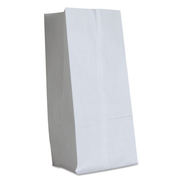 Grocery Paper Bags, 40 lb Capacity, #16, 7.75" x 4.81" x 16", White, 500 Bags