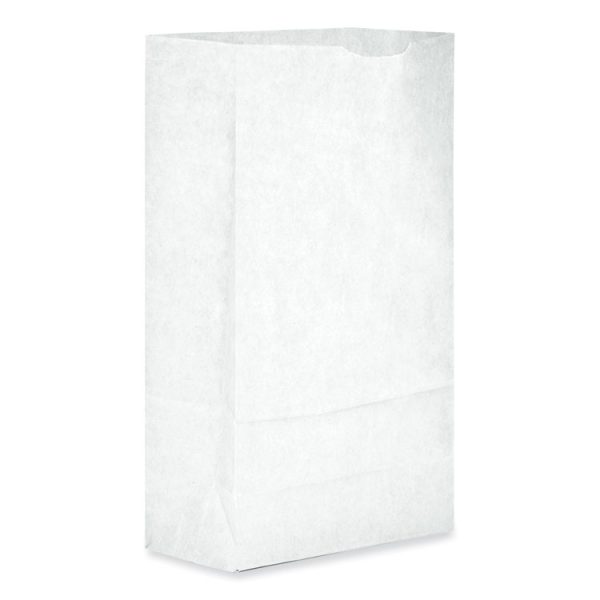 Grocery Paper Bags, 35 lb Capacity, #6, 6" x 3.63" x 11.06", White, 500 Bags - Image 8