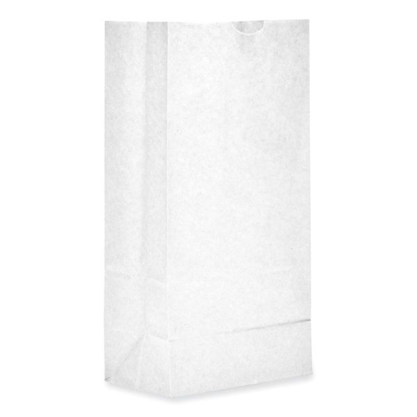 Grocery Paper Bags, 35 lb Capacity, #8, 6.13" x 4.17" x 12.44", White, 500 Bags - Image 6