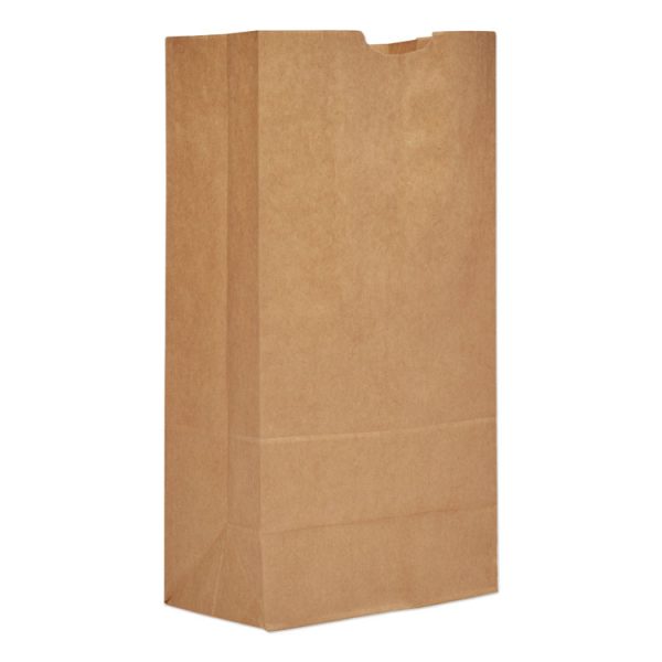 Grocery Paper Bags, 57 lb Capacity, #20, 8.25" x 5.94" x 16.13", Kraft, 500 Bags