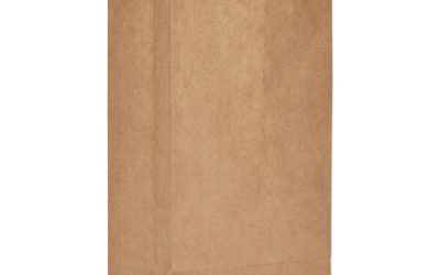 Grocery Paper Bags, 50 lb Capacity, #4, 5″ x 3.13″ x 9.75″, Kraft, 500 Bags