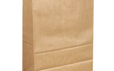 Grocery Paper Bags, 40 lb Capacity, 1/6 BBL, 12″ x 7″ x 17″, Kraft, 400 Bags