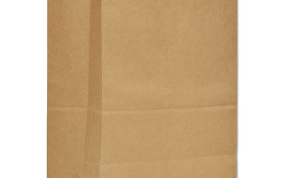 Grocery Paper Bags, 75 lb Capacity, 1/6 BBL, 12″ x 7″ x 17″, Kraft, 400 Bags