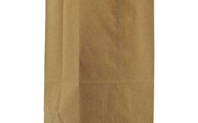 Squat Paper Grocery Bags, 57 lb Capacity, 1/8 BBL, 10.13″ x 6.75″ x 14.38″, Kraft, 500 Bags
