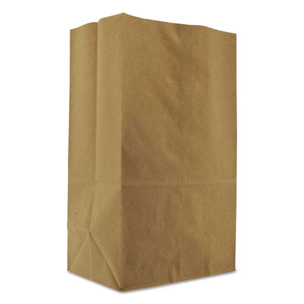 Squat Paper Grocery Bags, 57 lb Capacity, 1/8 BBL, 10.13" x 6.75" x 14.38", Kraft, 500 Bags