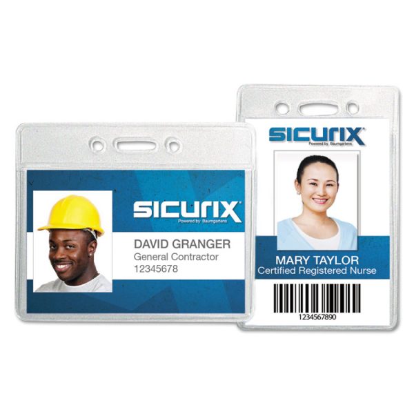 Sicurix Proximity Badge Holder, Horizontal, 4w X 3h, Clear, 50/pack - Image 6