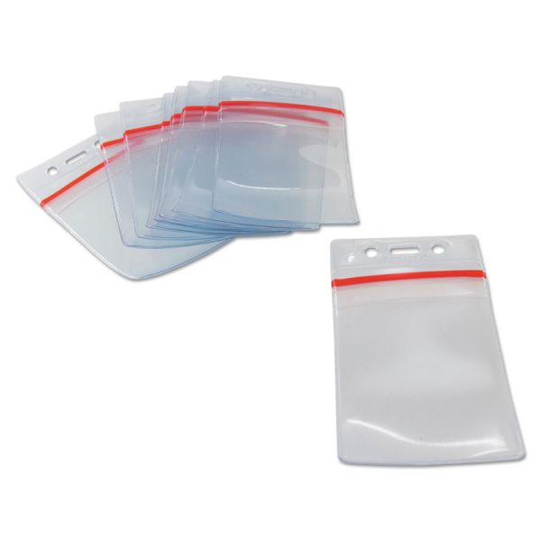 Sealable Cardholder, Vertical, 2.62 X 3.75, Clear, 50/pack - Image 2