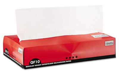 Qf10 Interfolded Dry Wax Deli Paper, 10 X 10.25, White, 500/box, 12 Boxes/carton