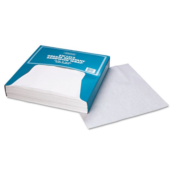 Grease-Resistant Paper Wraps And Liners, 12 X 12, White, 1,000/box, 5 Boxes/carton - Image 3