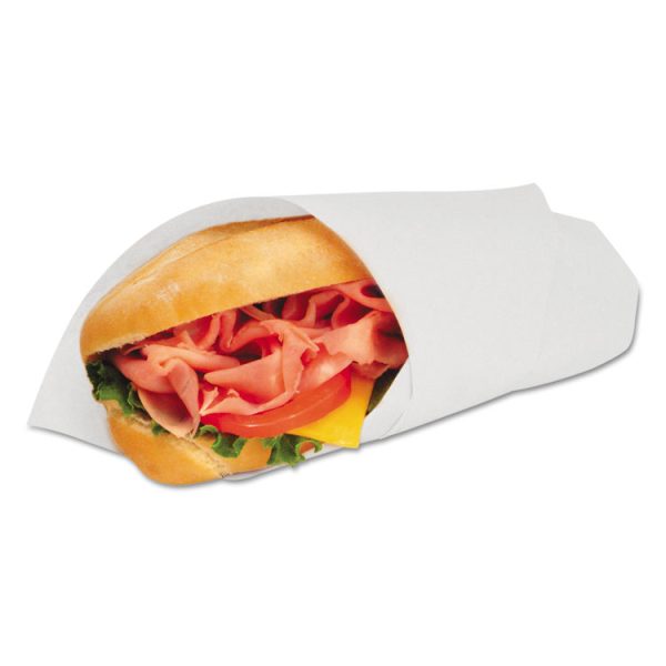 Grease-Resistant Paper Wraps And Liners, 12 X 12, White, 1,000/box, 5 Boxes/carton - Image 4