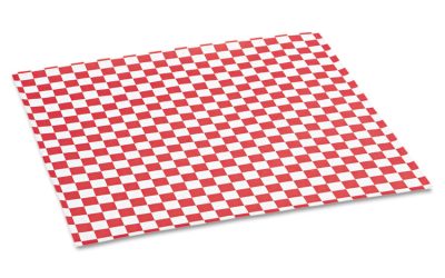 Grease-Resistant Paper Wraps And Liners, 12 X 12, Red Check, 1,000/box, 5 Boxes/carton