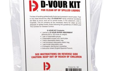 D’vour Clean-Up Kit, Powder, All Inclusive Kit, 6/carton