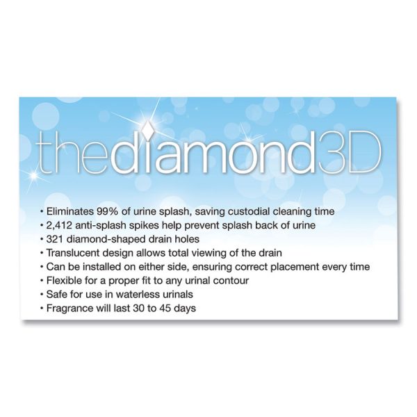 Diamond 3d Urinal Screen, Melon Mist Scent, Clear, 10/pack, 6 Packs/carton - Image 4