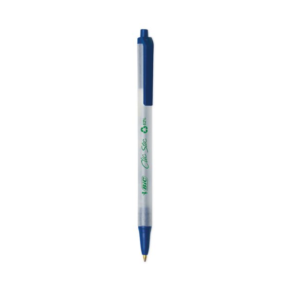 ReVolution Clic Stic Ballpoint Pen, Retractable, Medium 1 mm, Blue Ink, Translucent Frost/Blue Barrel, 48/Pack - Image 3