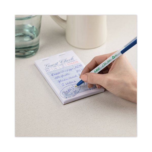 ReVolution Clic Stic Ballpoint Pen, Retractable, Medium 1 mm, Blue Ink, Translucent Frost/Blue Barrel, 48/Pack - Image 7