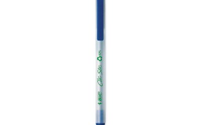 ReVolution Clic Stic Ballpoint Pen, Retractable, Medium 1 mm, Blue Ink, Translucent Frost/Blue Barrel, 48/Pack