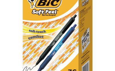 Soft Feel Ballpoint Pen Value Pack, Retractable, Medium 1 Mm, Assorted Ink And Barrel Colors, 36/pack