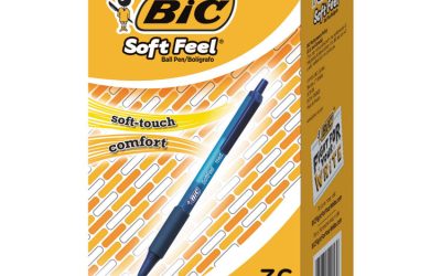 Soft Feel Ballpoint Pen Value Pack, Retractable, Medium 1 Mm, Blue Ink, Blue Barrel, 36/pack