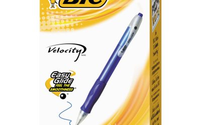 Velocity Easy Glide Ballpoint Pen Value Pack, Retractable, Medium 1 mm, Blue Ink, Translucent Blue Barrel, 36/Pack