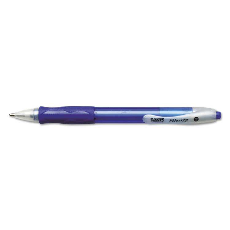 Velocity Easy Glide Ballpoint Pen Value Pack, Retractable, Medium 1 mm, Blue Ink, Translucent Blue Barrel, 36/Pack - Image 4
