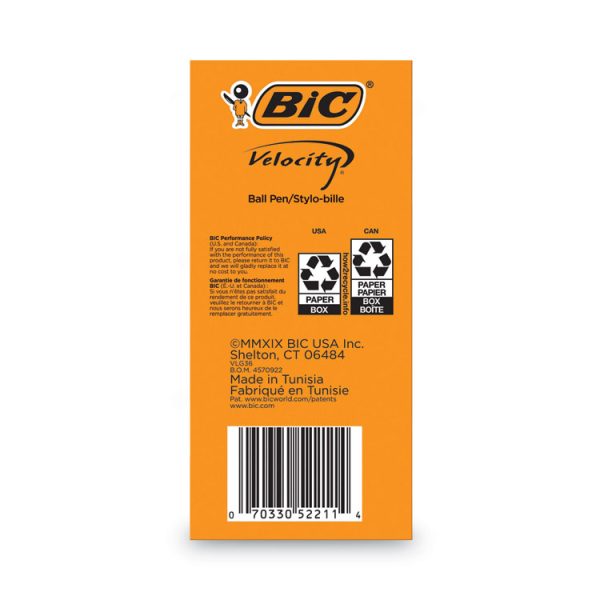 Velocity Easy Glide Ballpoint Pen Value Pack, Retractable, Medium 1 mm, Blue Ink, Translucent Blue Barrel, 36/Pack - Image 3