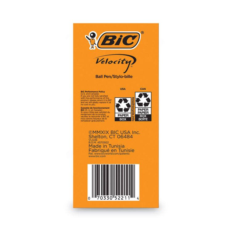 Velocity Easy Glide Ballpoint Pen Value Pack, Retractable, Medium 1 mm, Blue Ink, Translucent Blue Barrel, 36/Pack - Image 3