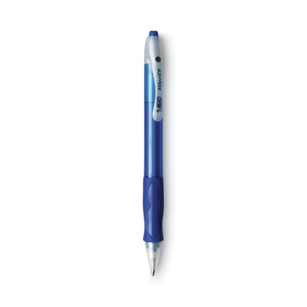 Velocity Easy Glide Ballpoint Pen Value Pack, Retractable, Medium 1 mm, Blue Ink, Translucent Blue Barrel, 36/Pack - Image 2