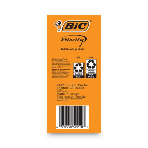 Velocity Easy Glide Ballpoint Pen Value Pack, Retractable, Medium 1 Mm, Black Ink, Black Barrel, 36/pack - Image 3