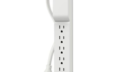 Home/Office Surge Protector, 6 AC Outlets, 10 ft Cord, 720 J, White