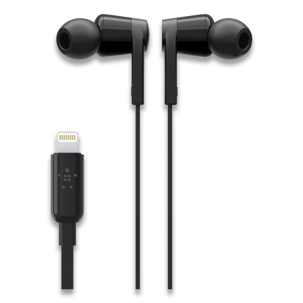 Soundform Headphones With Lightning Connector, 44" Cord, Black - Image 2