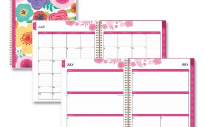 Mahalo Academic Year Create-Your-Own Cover Weekly/Monthly Planner, Floral Artwork, 11 x 8.5, 12-Month (July-June): 2023-2024