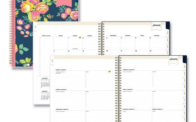 Day Designer Peyton Create-Your-Own Cover Weekly/Monthly Planner, Floral Artwork, 11 x 8.5, Navy, 12-Month (Jan-Dec): 2024