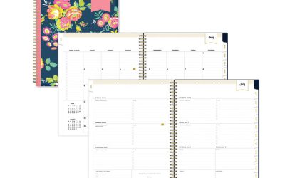 Day Designer Peyton Create-Your-Own Cover Weekly/Monthly Planner, Floral, 11 x 8.5, Navy, 12-Month (July to June): 2023-2024