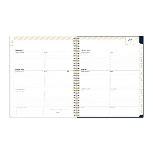 Day Designer Peyton Create-Your-Own Cover Weekly/Monthly Planner, Floral, 11 x 8.5, Navy, 12-Month (July to June): 2023-2024 - Image 2
