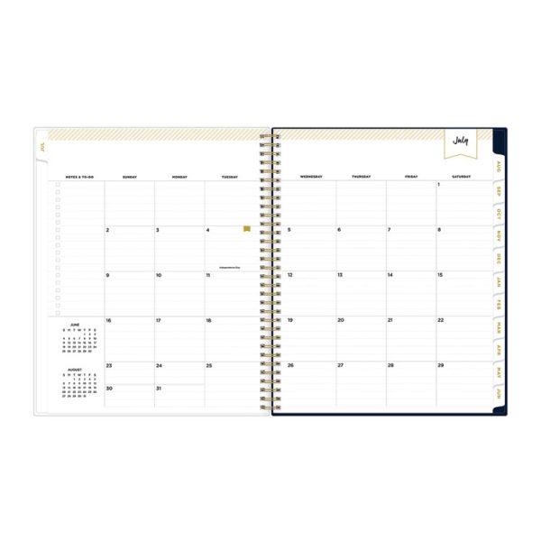 Day Designer Peyton Create-Your-Own Cover Weekly/Monthly Planner, Floral, 11 x 8.5, Navy, 12-Month (July to June): 2023-2024 - Image 3