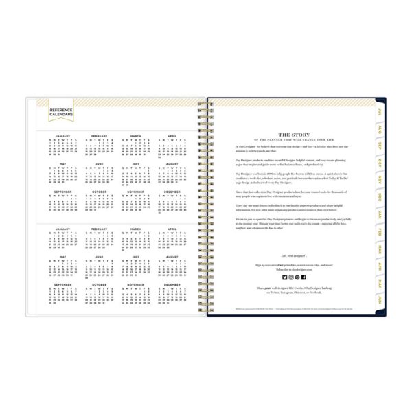 Day Designer Peyton Create-Your-Own Cover Weekly/Monthly Planner, Floral, 11 x 8.5, Navy, 12-Month (July to June): 2023-2024 - Image 7