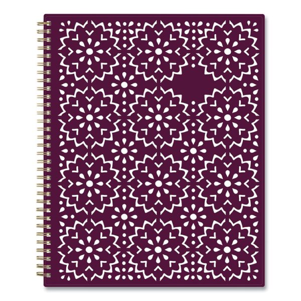 Gili Weekly/Monthly Planner, Gili Jewel Tone Artwork, 11 x 8.5, Plum Cover, 12-Month (Jan to Dec): 2024 - Image 4