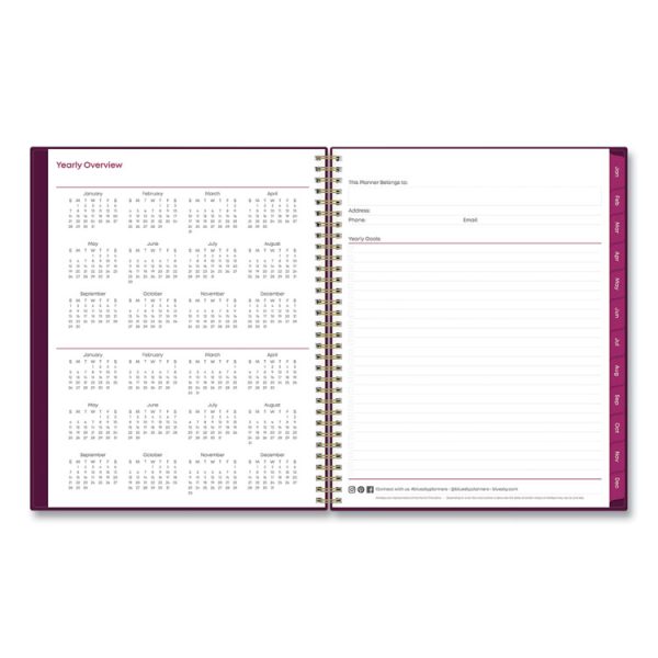 Gili Weekly/Monthly Planner, Gili Jewel Tone Artwork, 11 x 8.5, Plum Cover, 12-Month (Jan to Dec): 2024 - Image 5