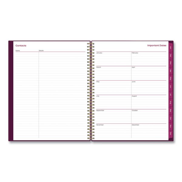 Gili Weekly/Monthly Planner, Gili Jewel Tone Artwork, 11 x 8.5, Plum Cover, 12-Month (Jan to Dec): 2024 - Image 6