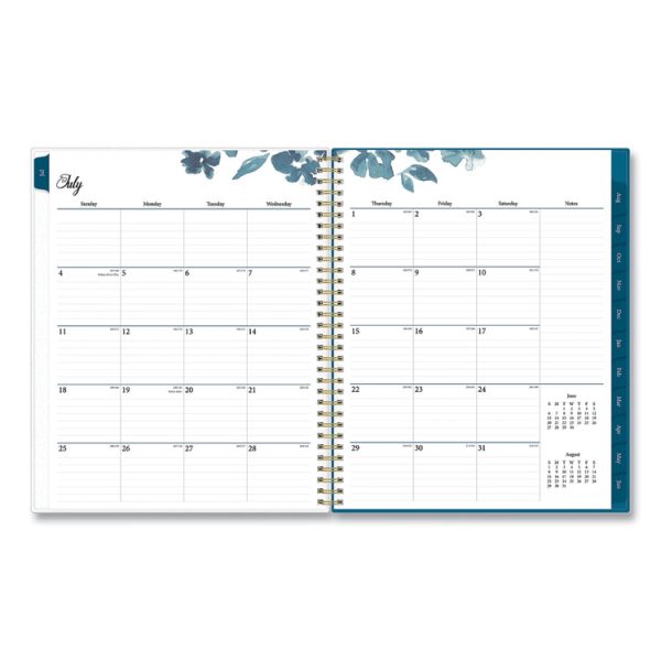 Bakah Blue Academic Year Weekly/Monthly Planner, Floral Artwork, 11 x 8.5, Blue/White Cover, 12-Month (July-June): 2023-2024 - Image 3