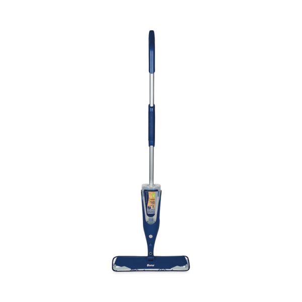 Hardwood Floor Mop, 15" Wide Microfiber Head, 52" Blue Plastic/steel Handle - Image 2