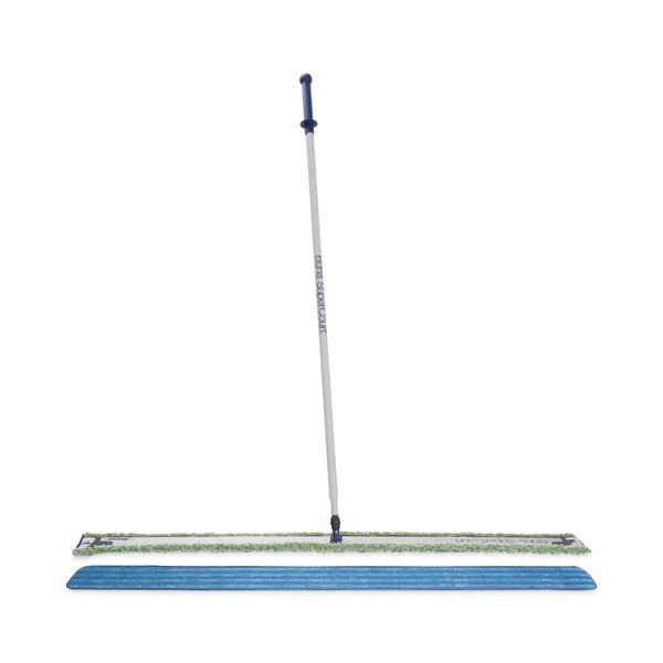 SuperCourt Athletic Floor Care System, 60" Wide  Microfiber Head, 66" Silver/Blue Aluminum Handle - Image 2