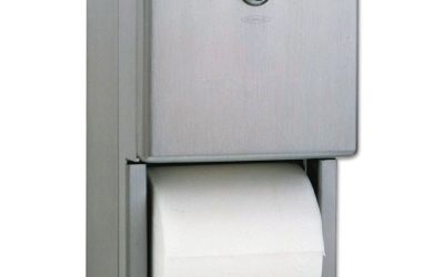 Stainless Steel 2-Roll Tissue Dispenser, 6.06 x 5.94 x 11, Stainless Steel