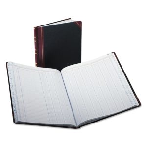 Extra-Durable Bound Book, Double-Page 12-Column Accounting, Black/maroon/gold Cover, 11.94 X 9.78 Sheets, 150 Sheets/book