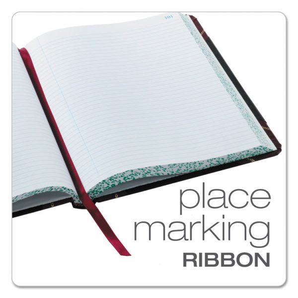 Extra-Durable Bound Book, Single-Page Record-Rule Format, Black/maroon/gold Cover, 10.13 X 7.78 Sheets, 300 Sheets/book - Image 5
