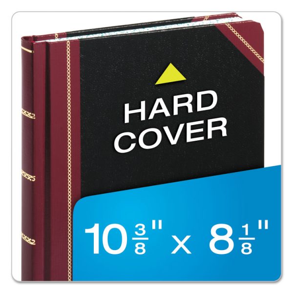 Extra-Durable Bound Book, Single-Page Record-Rule Format, Black/maroon/gold Cover, 10.13 X 7.78 Sheets, 300 Sheets/book - Image 6