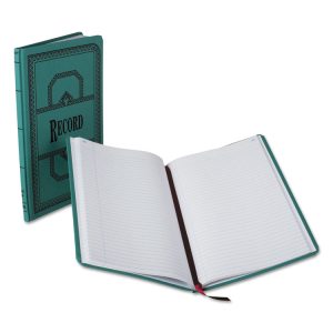 Account Record Book, Record-Style Rule, Blue Cover, 11.75 X 7.25 Sheets, 150 Sheets/book
